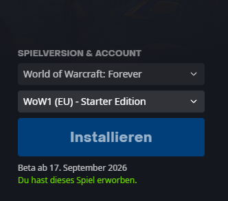 wow forever Beta